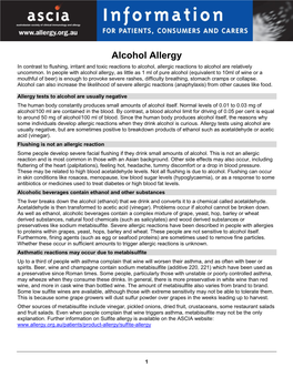 ASCIA PCC Alcohol Allergy 2019208.95 KB