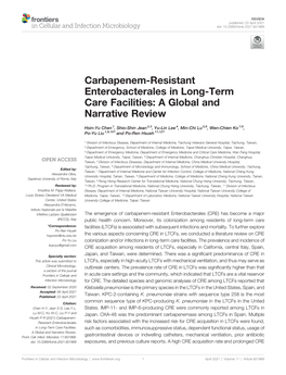 Carbapenem-Resistant Enterobacterales in Long-Term Care Facilities: a Global and Narrative Review