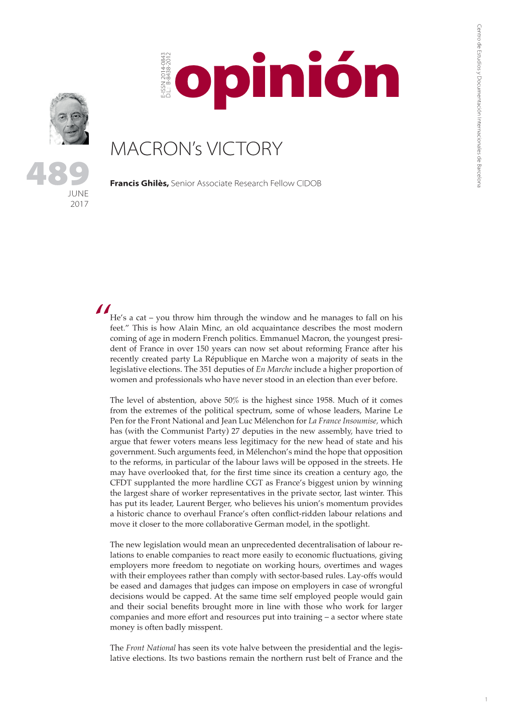 MACRON's VICTORY