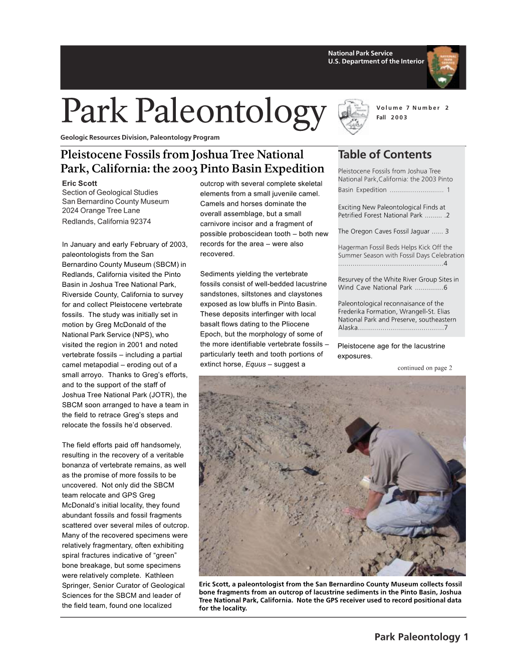 Park Paleontology 7(2)