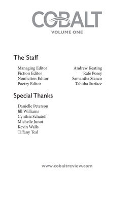 The Staff Special Thanks T