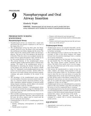 9 Nasopharyngeal and Oral Airway Insertion 63