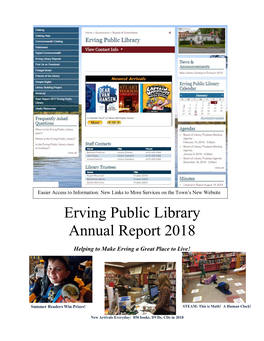 Erving Public Library Annual Report 2018