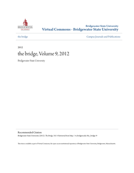 The Bridge, Volume 9, 2012 Bridgewater State University