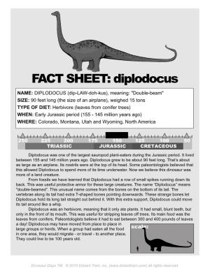 FACT SHEET: Diplodocus