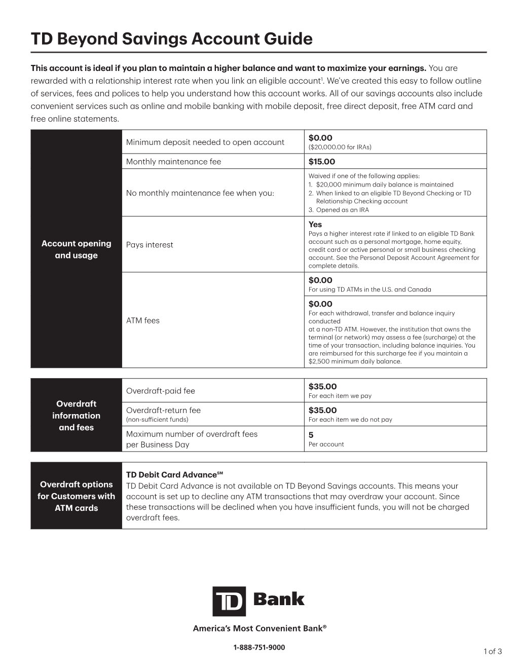 TD Beyond Savings Account Guide