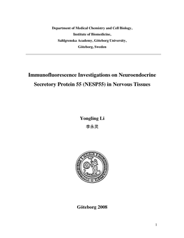 Immunofluorescence Investigations on Neuroendocrine Secretory Protein 55 (NESP55) in Nervous Tissues