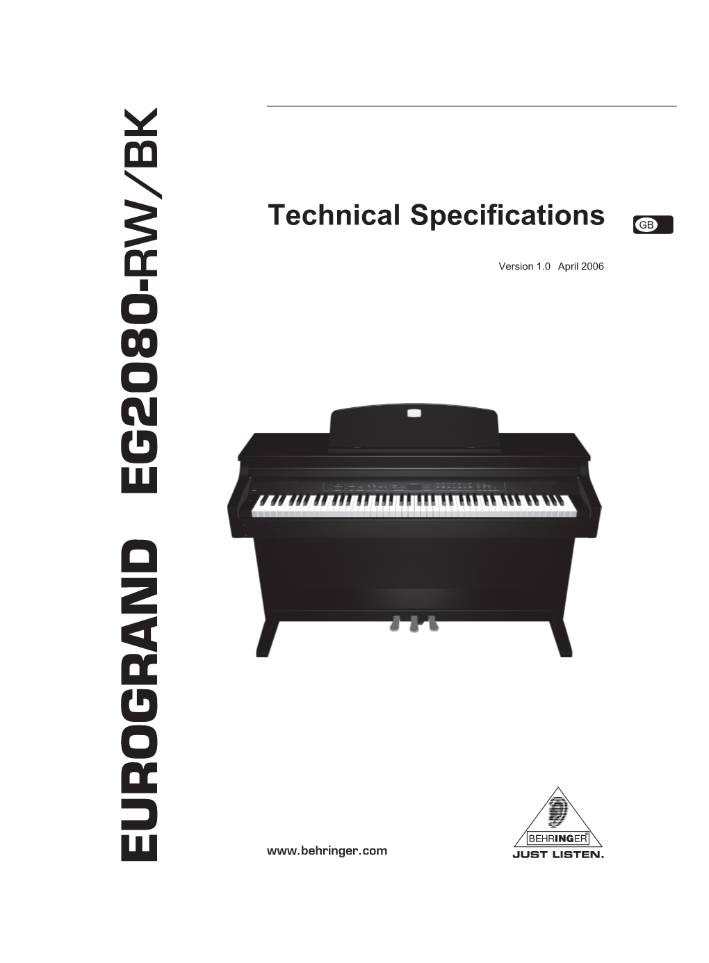 EUROGRAND EG2080- EUROGRAND EG2080-RW/BK EUROGRAND the Sound, Touch and Elegance of an Acoustic Grand Piano —