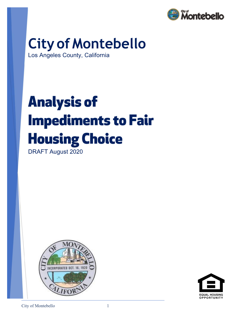 Analysis of Impediments to Fair Housing Choice Report Description