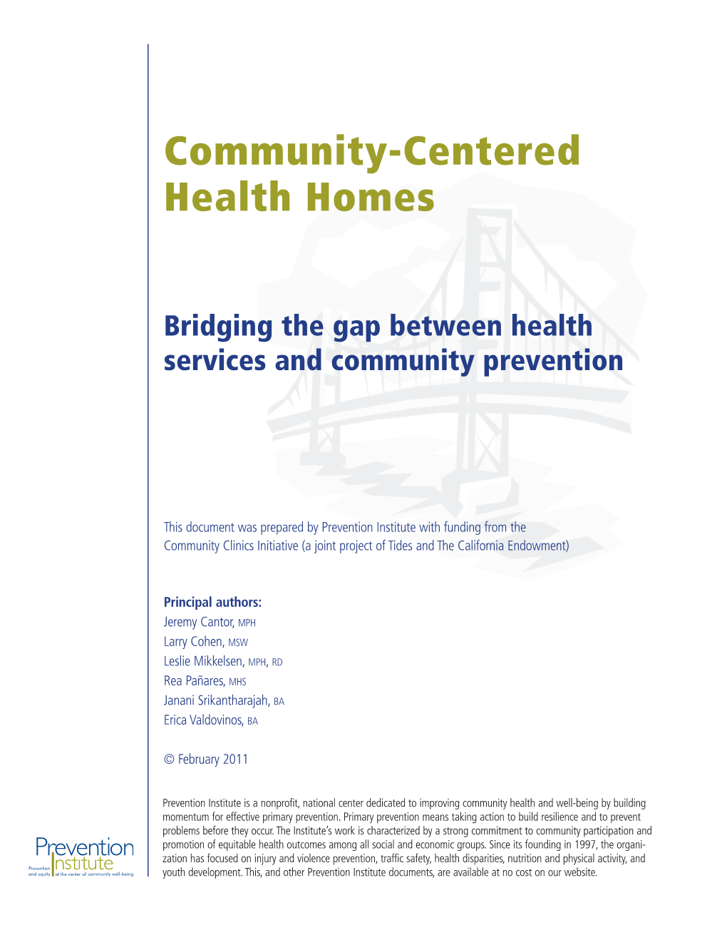 Community-Centered Health Homes