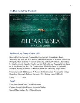 In the Heart of the Sea Cast