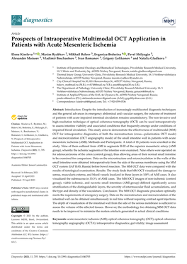 Prospects of Intraoperative Multimodal OCT Application in Patients with Acute Mesenteric Ischemia