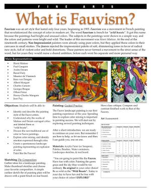 What Is Fauvism? Fauvism Was an Art Style That Lasted Only Four Years, Beginning in 1905