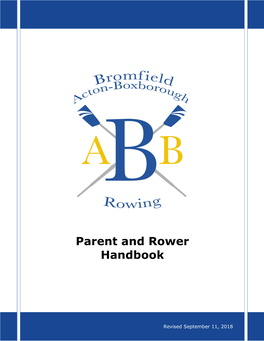Parent and Rower Handbook