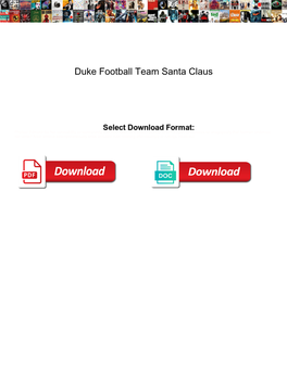 Duke Football Team Santa Claus