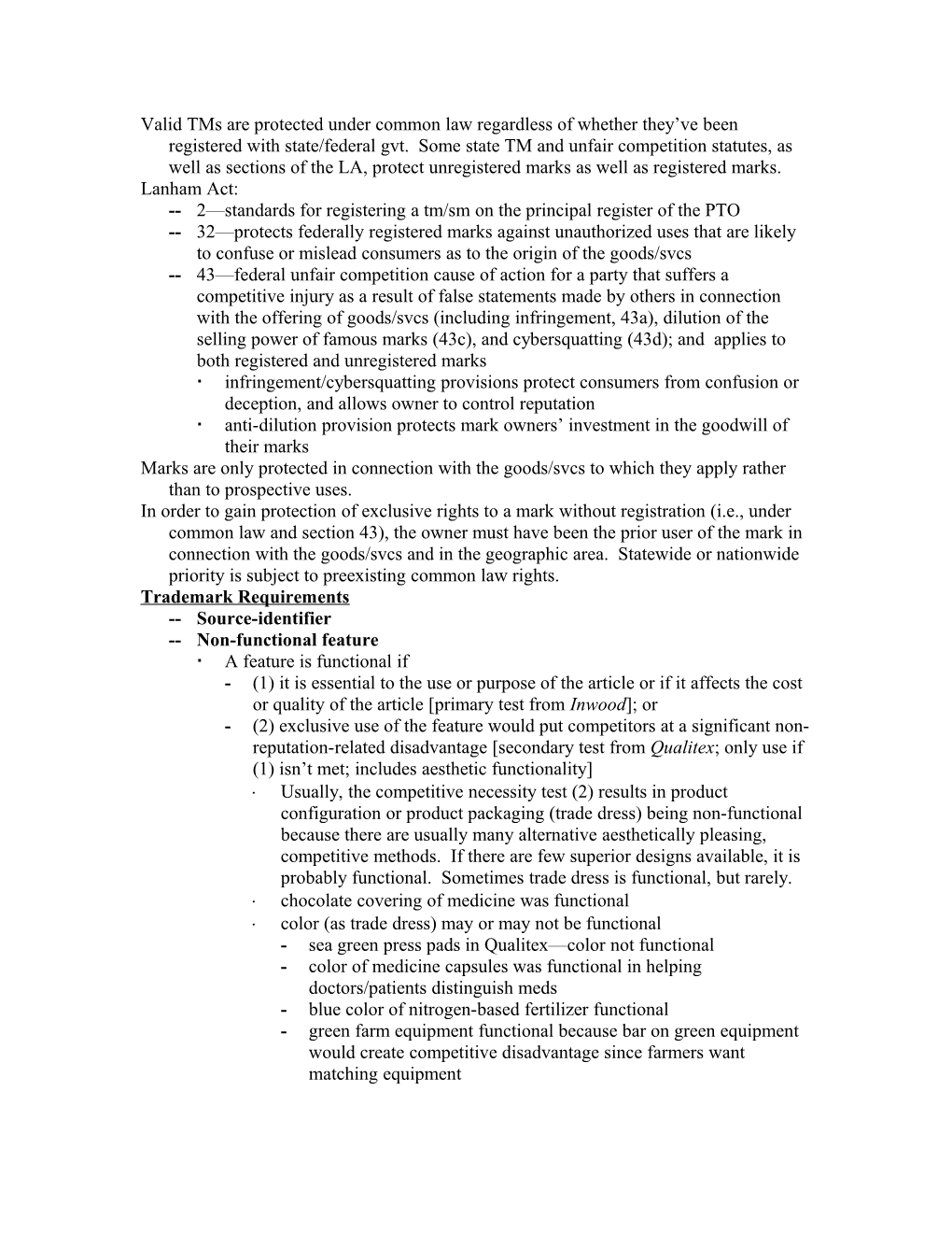 2 Standards for Registering a Tm/Sm on the Principal Register of the PTO