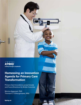 Harnessing an Innovation Agenda for Primary Care Transformation in British Columbia
