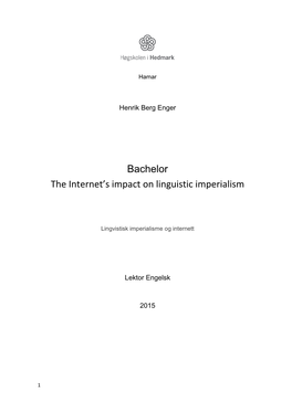 Bachelor the Internet's Impact on Linguistic Imperialism