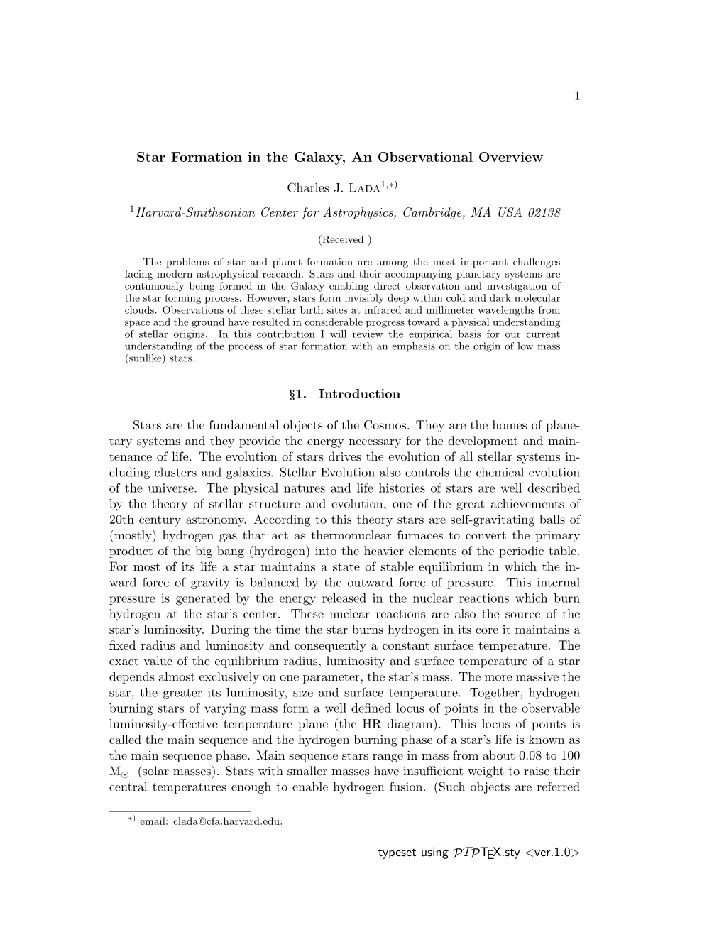 Star Formation in the Galaxy, an Observational Overview