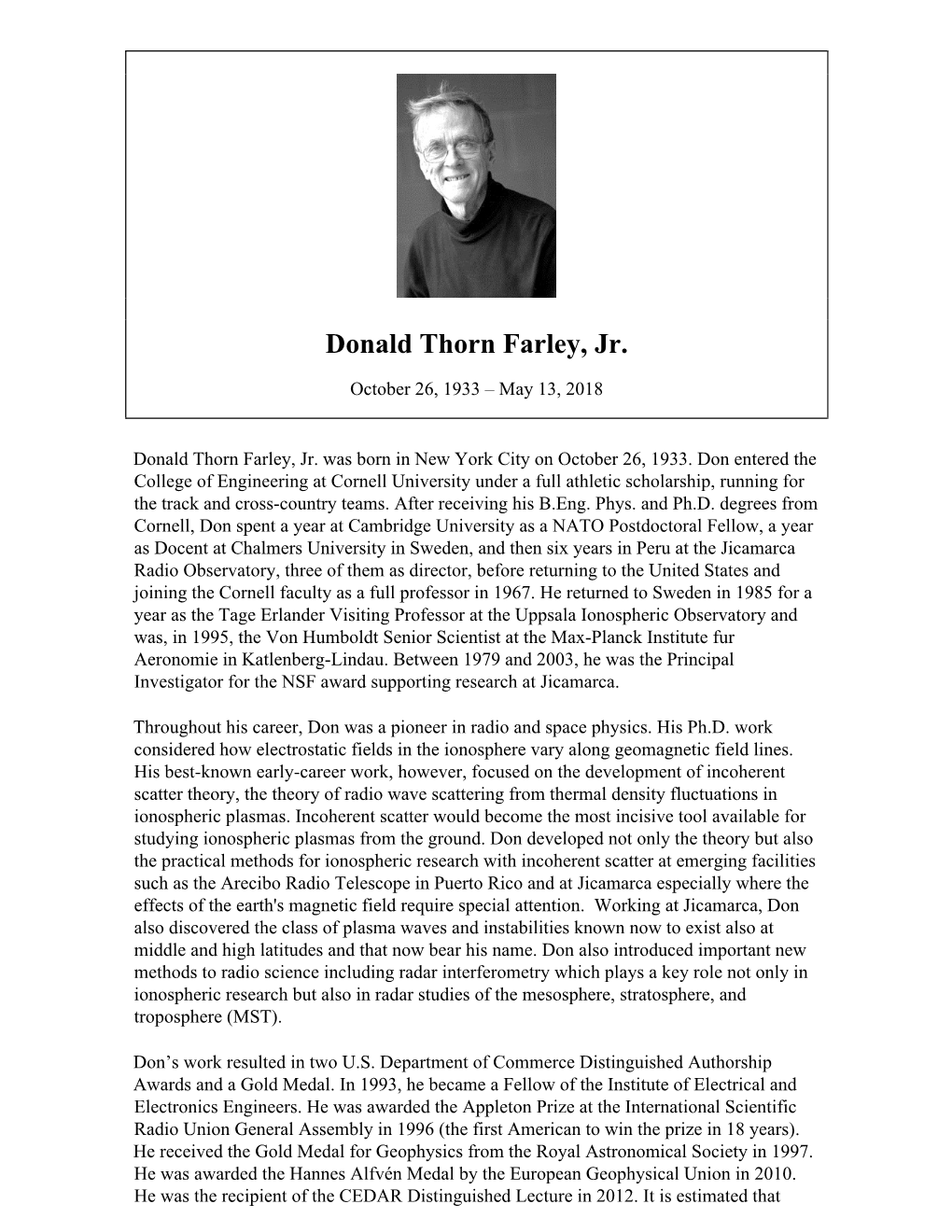 Donald Thorn Farley, Jr