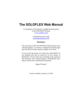 The SOLOFLEX Web Manual