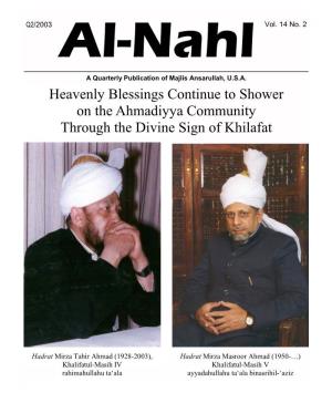 Heavenly Blessings Continue to Shower on the Ahmadiyya Community Through the Divine Sign of Khilafat