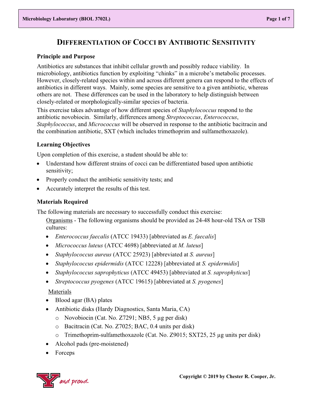 Antibiotic Sensitivity