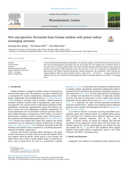 New Anti-Glycative Flavonoids from Cirsium Setidens with Potent