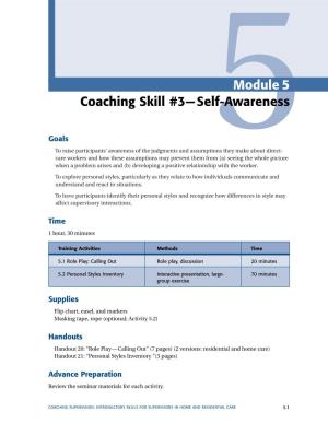 Coaching Skill #3—Self-Awareness Module 5