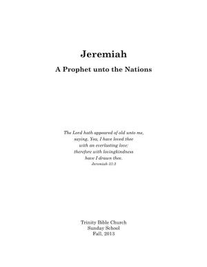 Jeremiah: a Prophet Unto the Nations