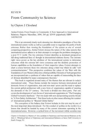 From Community to Science (PDF, 4 Pages, 146.1