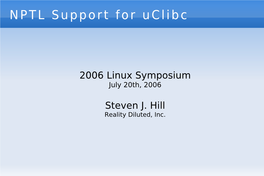 NPTL Support for Uclibc