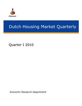 Dutch Housing Market Quarterly