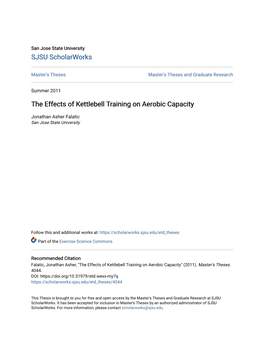 The Effects of Kettlebell Training on Aerobic Capacity