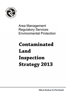 Contaminated Land Inspection Strategy 2013