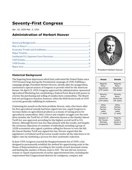 71St Congress Included the National Institute of Health Act, Enacted in May 1930
