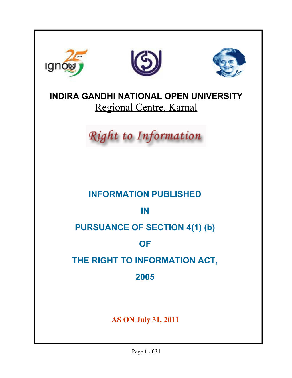 Indira Gandhi National Open University s6