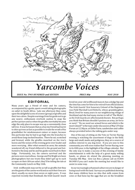 Yarcombe Voices ISSUE No