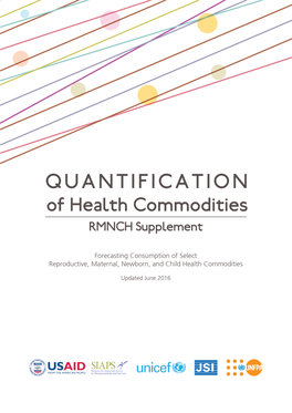 Quantification of Health Commodities RMNCH Supplement 2 Recommended Citation