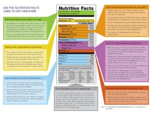 Use the Nutrition Facts Label to Eat Healthier