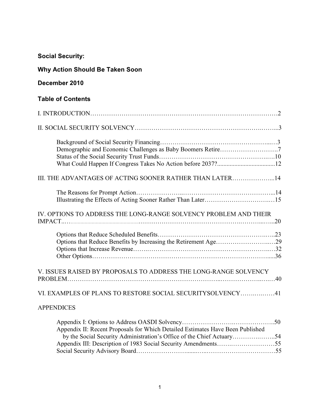 2010 Social Security-Why Action Should Be Taken Soon 2010 508.Pdf