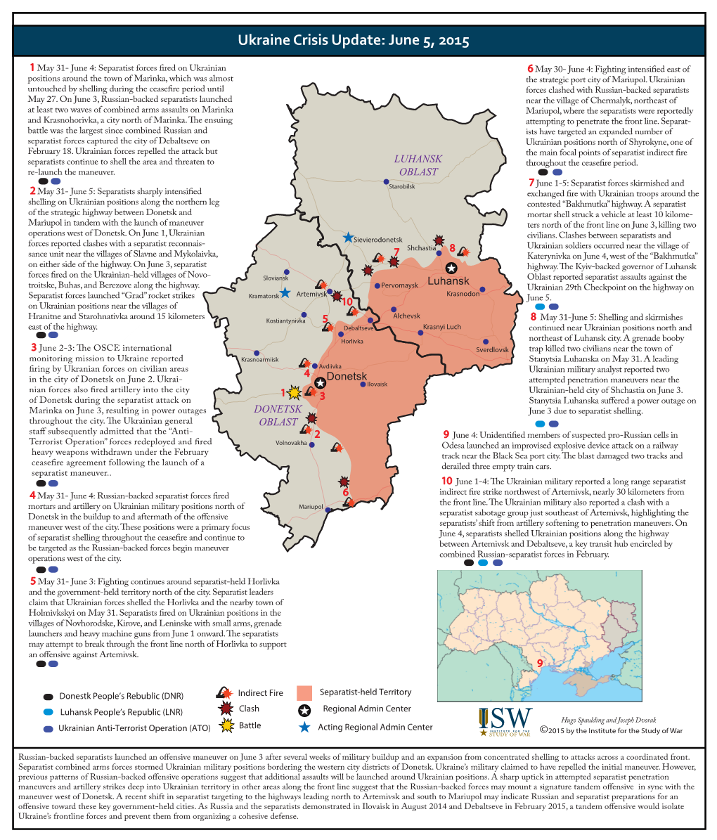 Ukraine SITREP 6-5-2015