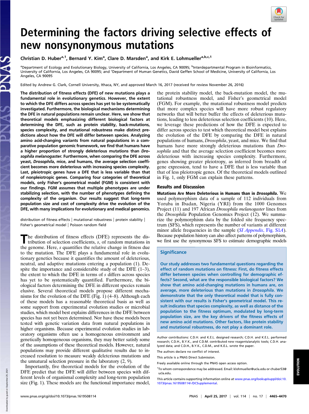 Determining the Factors Driving Selective Effects of New Nonsynonymous Mutations