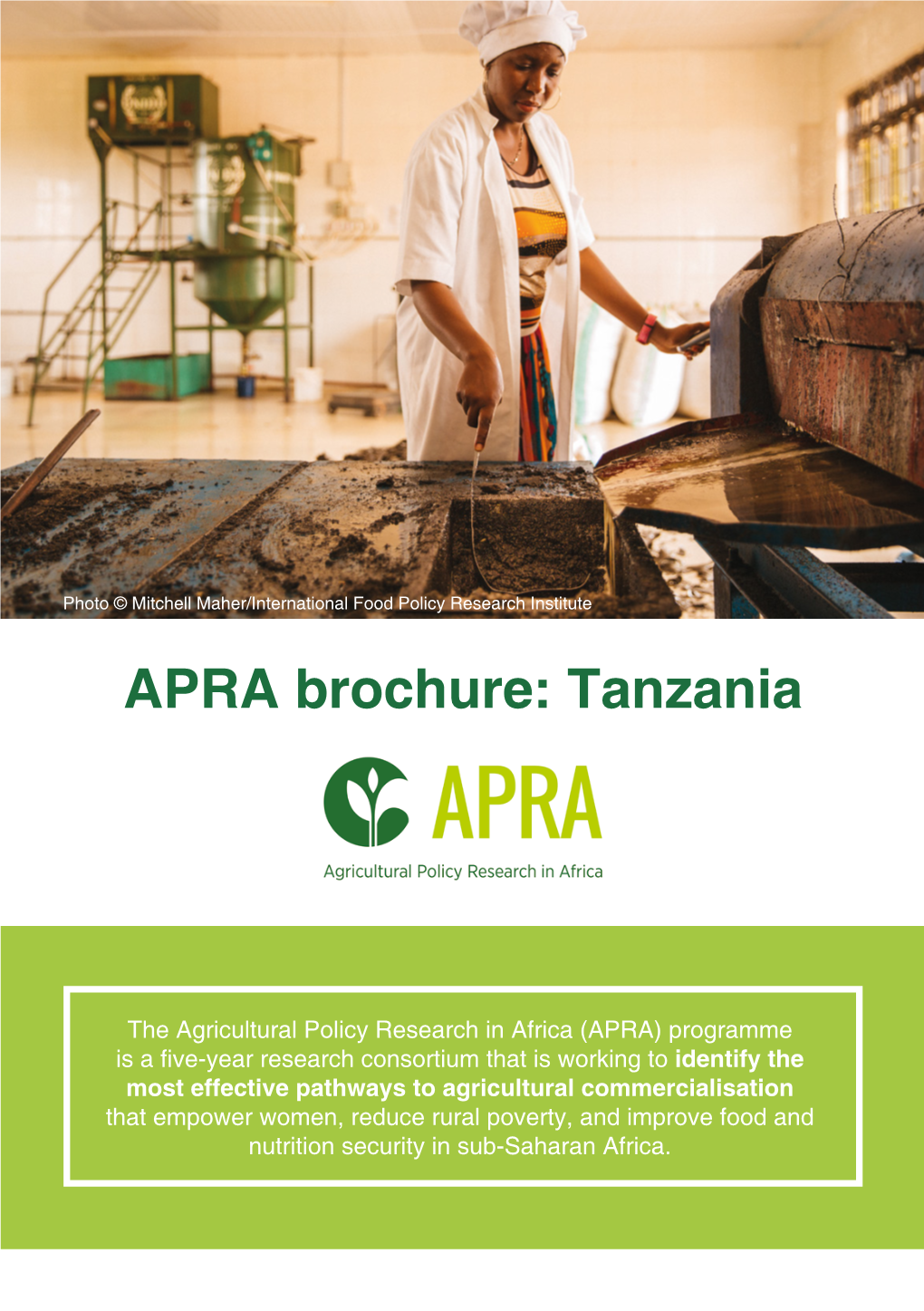 APRA Brochure: Tanzania