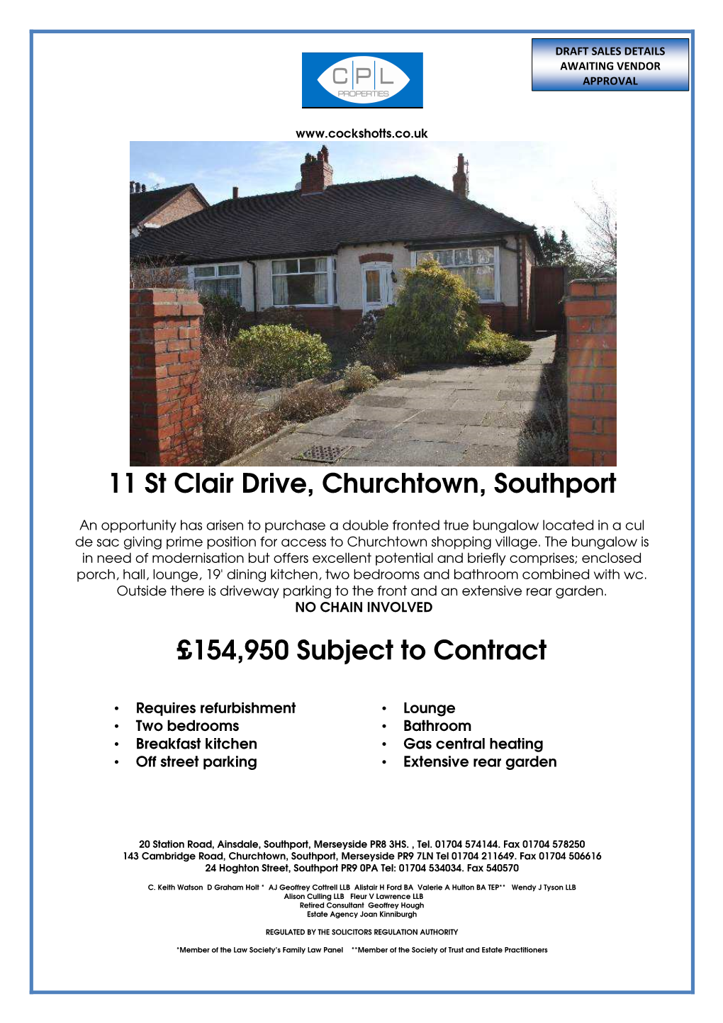 11 St Clair Drive, Churchtown, Southport