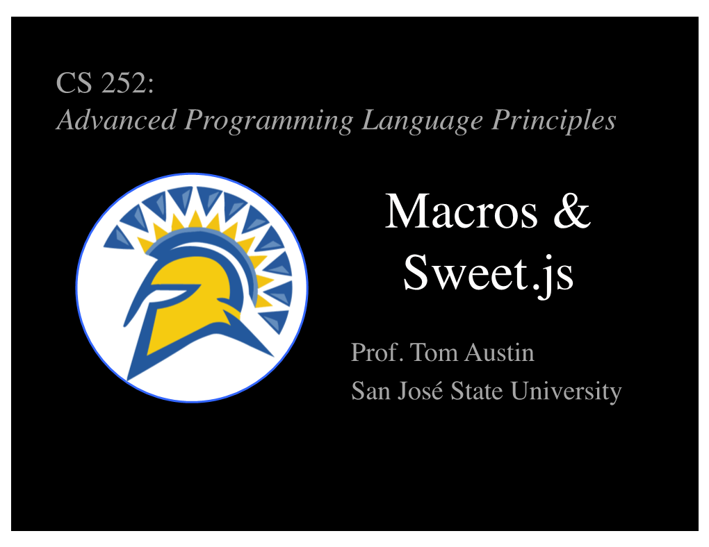 Macros & Sweet.Js