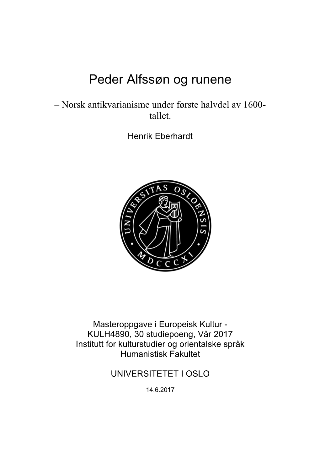 Peder Alfssøn Og Runene