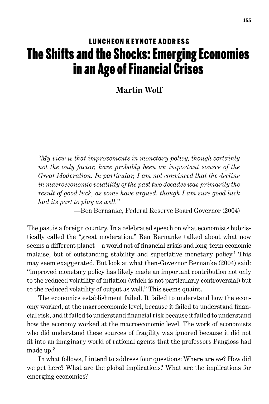 The Shifts and the Shocks: Emerging Economies in an Age of Financial Crises