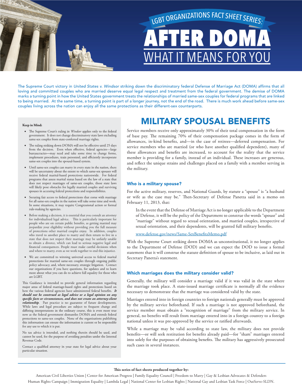 Military Spousal Benefits