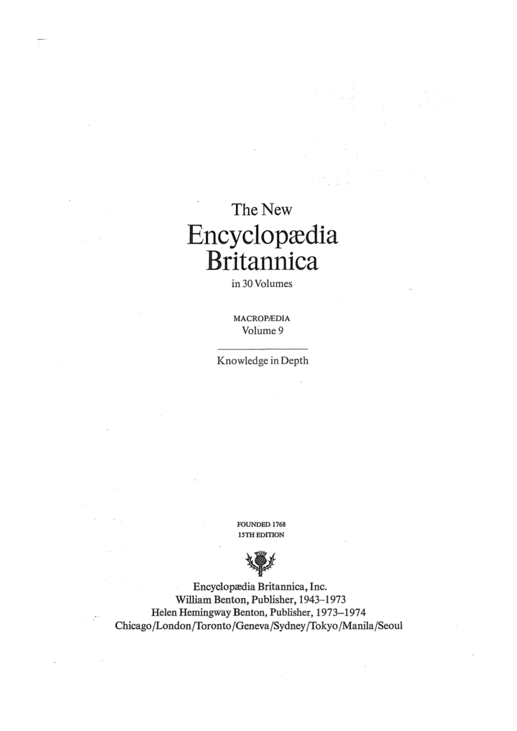 Encyclopcedia Britannica in 30 Volumes